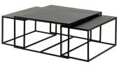 Tables Basses Gigognes x3 Felia Métal Noir