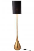 Lampadaire Goutte Métal Or Velours Noir