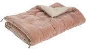 Futon Matteo Velours / Lin -- Rose 180x80 -- Blanc d'Ivoire