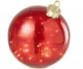 3 x Boules de Noël Verre Rouge Led ø20cm