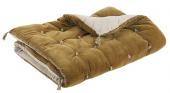 Futon Matteo Velours / Lin - Bronze 180x80 Blanc d'Ivoire