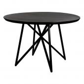 Table à Manger Ronde Acacia Noir Nadi Pomax