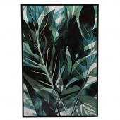 Cadre Toile Végétal Glossy Vert 80x120