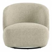 Fauteuil Lisette Jacquard de Velours Sable Pivotant