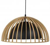 Suspension Double Rayon Naturel Noir