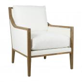 Fauteuil Loevan Chêne Coton Lavé Blanc