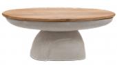 Table Basse Ovale Alaska Composite & Bois Naturel