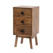 Chevet 3 Tiroirs Authentique Manguier Massif