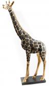 Statue Girafe Noire Dorée H93cm Amadeus Cades Design Deco