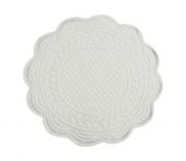 6 x Sets de Table Ronds Boutis Gris
