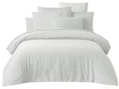 Drap Housse Taloa Blanc Satin de Coton Lavé (4tailles)