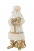 Père Noël Blanc-Or H44cm