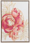 Toile Cadre Fleur 3D Gold 60*90