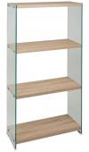 Etagère 3 Niveaux Adela Verre Trempé Bois