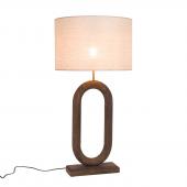 Lampe Masséo Bois Abat-Jour Lin