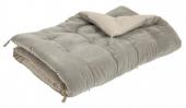 Futon Matteo Velours / Lin --- Gris Clair 180x80 Blanc d'Ivoire