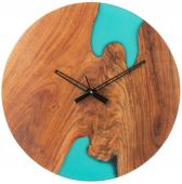 Horloge Moderne Bois d'Acacia Résine
