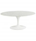 Table à Manger Ovale Marbella Marbre Blanc Athezza