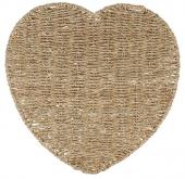 8 Sets de Table Coeur Borneo Naturel Jonc de Mer