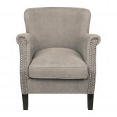 Fauteuil Claude Tissu Beige --- Blanc d'Ivoire