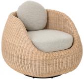 Fauteuil Tournant Rotin Naturel NEW