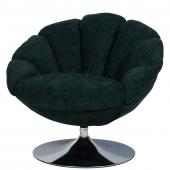 Fauteuil Pivotant Venus Velours Bleu NEW