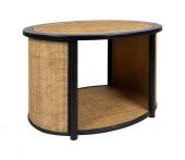 Table Basse Rotin Naturel Noir Balamea