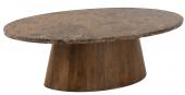Table Basse Ovale Marbre Marron
