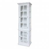 Vitrine Marseille 2 Portes Vitrées Bois Blanc