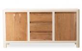 Buffet Comino 2 Portes 3 Tiroirs Ecru Naturel Athezza