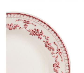 6 Assiettes Creuses Faustine Rouge Comptoir de Famille