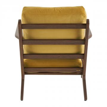 Fauteuil Jules Velours Safran Blanc d'Ivoire