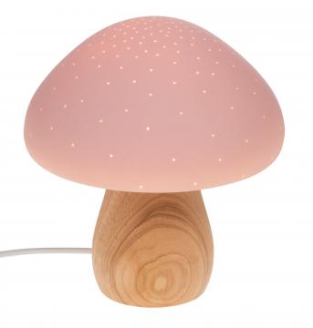 Lampe Champignon Rose Pointilles Enfant