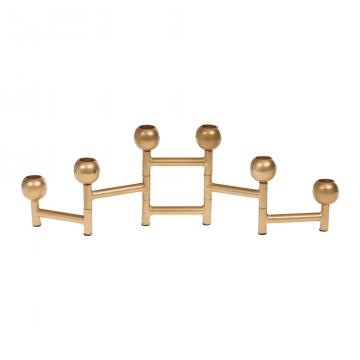 Bougeoir de Table Aluminium Or
