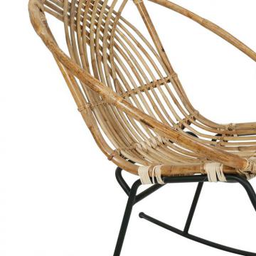 Rocking-Chair Rotin Naturel Stainsy Jardin d'Ulysse