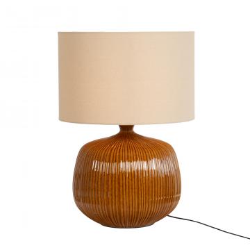 Lampe Ronde Marron Céramique H70cm