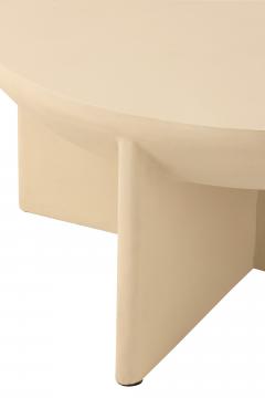 Table Basse Ronde Hally Manguier Beige