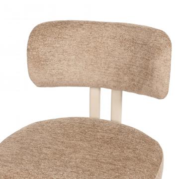Chaise Gleen Taupe Finition Blanche