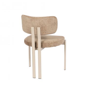 Chaise Gleen Taupe Finition Blanche