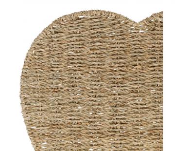 8 Sets de Table Coeur Borneo Naturel Jonc de Mer