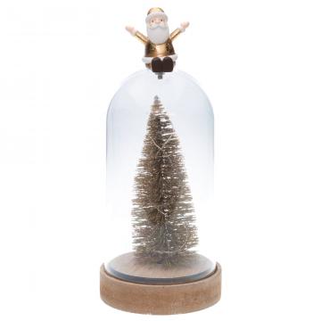 S/2 Cloches en Verre Père Noël