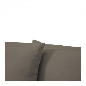 Fauteuil Gabriel 100% Lin Taupe Blanc d'Ivoire