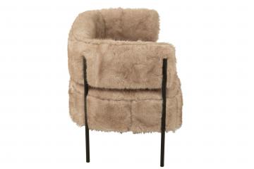 Canapé Fourrure Taupe 2 Places -NEW-