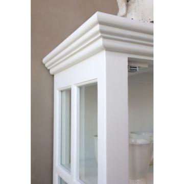 Vitrine Marseille 2 Portes Vitrées Bois Blanc