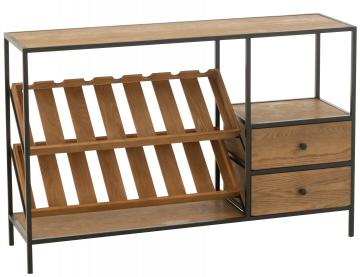 Meuble Bar à Vin Bois Naturel