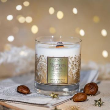 Bougie Durance Mèche Bois Marrons Glaçés 280g