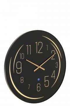 Horloge Murale Led Lumière Jaune