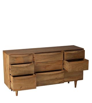 Commode 9 Tiroirs Barjac Manguier Naturel Athezza
