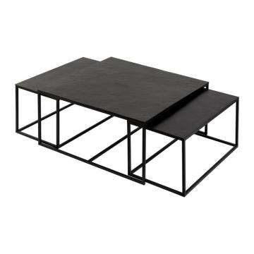 Tables Basses Gigognes x3 Felia Métal Noir