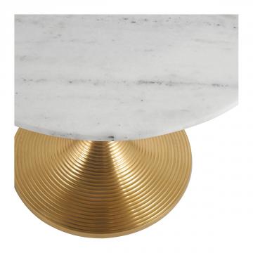 S/2 Tables Basses Charlotte Alu Marbre Blanc d'Ivoire